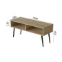 Тумба під ТВ Невада Ferrum-decor 45x100x38 Чорний метал ДСП Дуб Сонома 16 мм (FRD-106722) - фото 3