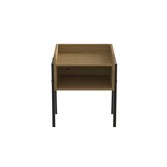 Тумба модульна Ferrum-decor Джузі 540x450x320 метал Чорний ДСП Дуб Дуб Артизан 16 мм (FRD-102973)