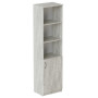 Пенал Анжело Ferrum-decor на 4 полки с 1 дверью 1900x500x380 ДСП Бетон 16 мм (FRD-104953) - фото 1