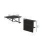 Стіл розкладний Олександр 3 Ferrum-decor 750x600x700 Чорний метал ДСП Сосна Кембра 16 мм (FRD-104894) - фото 3