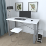 Письмовий стіл Ferrum-decor Драйв 750x1000x700 Сірий метал ДСП Біле 32 мм (FRD-103366) - фото 2