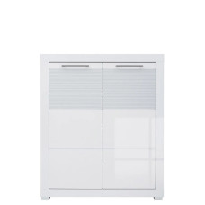 Комод с дверцей ВМК (БРВ) Флеймс REG2D/11/9 Белый/Белый глянец (BRW-1522)