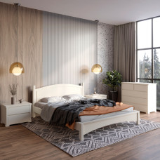 Двуспальная кровать Mebigrand Мангеттен Н Айвори 140х190 см (MBG-1633)