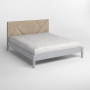 Двуспальная деревянная кровать Mebigrand Нью-Йорк ДК Светло-серый (RAL-7040)/Аляска 23 (Бежевый) 160х200 см (MBG-10403) - фото 2