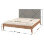 Двуспальная деревянная кровать Mebigrand Нью-Йорк ДК Светло-серый (RAL-7040)/Аляска 23 (Бежевый) 160х200 см (MBG-10403) - фото 3