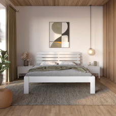 Полуторная деревянная кровать Mebigrand Техас Белый (RAL9003) 120х190 см (MBG-2161)