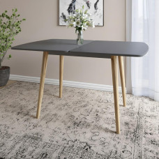 Дерев'яний розкладний обідній стіл LION Маямі-3 Антрацит 90х60/90х120 (LION-041261)