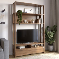 Модуль-4 стелаж з полицями та тумбою під ТВ LION Нобу Дуб Ліворно (LION-042429)